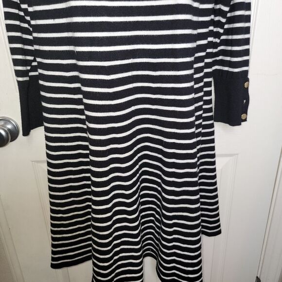 Loft Plus Size Striped knit long sleeve dress 14 - Picture 6 of 8